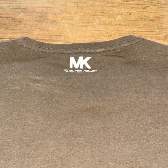 Men’s Michael Kors Brown Embroidered Aviator Graphic T-Shirt Size X-large - Picture 6 of 7